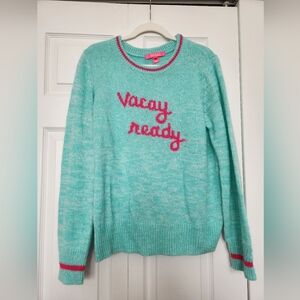 Lily Pulitzer Vacay Ready Women's Sweater - Mint Green and Pink